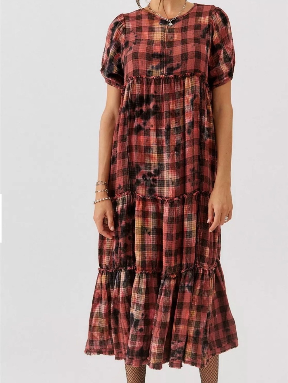 Urban Outfitters Fantine Tiered Midi Dress